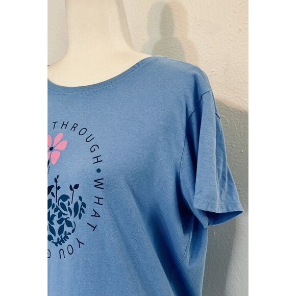 Life Is Good Size L Blue Crusher T-Shirt Grow Through What You Go Through - Picture 3 of 9